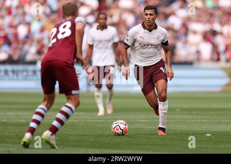 London Stadium, Londra, Regno Unito. 16 settembre 2023. Premier League Football, West Ham United contro Manchester City; Rodri of Manchester City Credit: Action Plus Sports/Alamy Live News Foto Stock