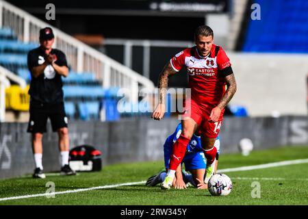 Peterborough, Regno Unito. 16 settembre 2023. George Moncur (14 Leyton Orient) va avanti durante la partita della Sky Bet League 1 tra Peterborough e Leyton Orient a London Road, Peterborough, sabato 16 settembre 2023. (Foto: Kevin Hodgson | mi News) crediti: MI News & Sport /Alamy Live News Foto Stock