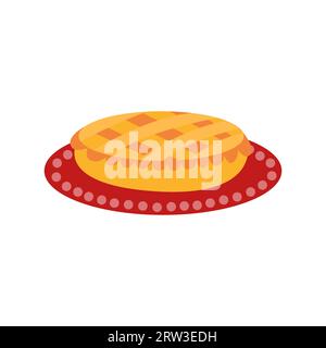 In casa torta di zucca Illustrazione Vettoriale