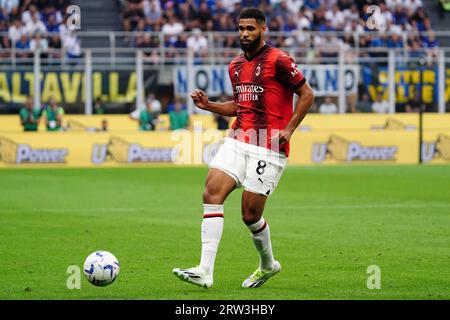 Milano, Italia. 16 settembre 2023. Ruben Loftus-Cheek (AC Milan) durante il campionato italiano di serie A partita tra FC Internazionale e AC Milan il 16 settembre 2023 allo stadio Giuseppe Meazza di Milano. Crediti: Luca Rossini/e-Mage/Alamy Live News Foto Stock