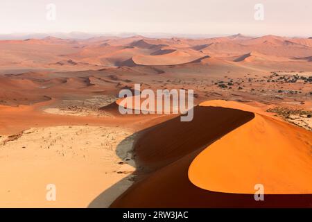 Vista aerea del deserto del Namib Foto Stock