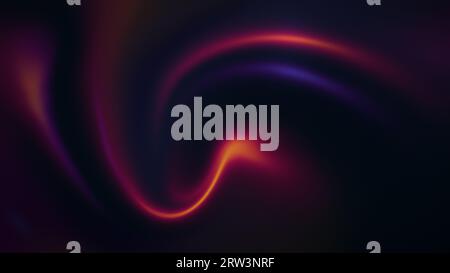 Forme arrotondate di liquido fluide astratte, rosse, blu e viola su sfondo scuro. Sfondo dinamico e sfocato full frame ad alta risoluzione. Foto Stock
