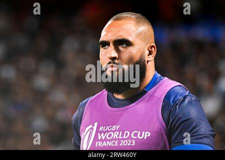 Parigi, Francia. 14 settembre 2023. Reda Wardi durante la Rugby union World Cup RWC 2023, Pool A match tra Francia e Uruguay allo Stade Pierre Mauroy il 14 settembre 2023 a Lille, in Francia. Crediti: Victor Joly/Alamy Live News Foto Stock