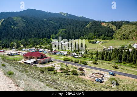 Centro benessere Jety Oguz. Distretto di Karakol, Kirghizistan Foto Stock