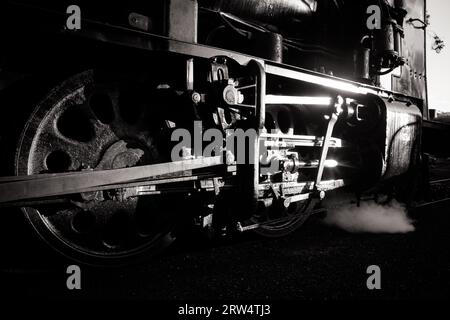 Un motore a vapore da Victorian Goldfields Railway a Maldon, Victoria, Australia Foto Stock