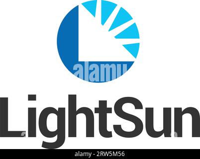 Design con logo Flat Abstract Light Sun Spotlight Illustrazione Vettoriale
