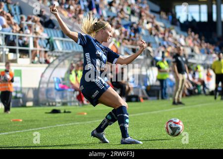 Linkoping, Svezia. 17 settembre 2023. Bilborsen Arena, Linkoping, Svezia, 9 settembre 2023: Stina Lennartsson (21 Linkoping FC) durante la partita nella Lega svedese OBOS Damallsvenskan il 9 settembre 2023 tra Linkoping FC e KIF Orebro alla Bilborsen Arena di Linkoping, Svezia (Peter Sonander/SPP) credito: SPP Sport Press Photo. /Alamy Live News Foto Stock