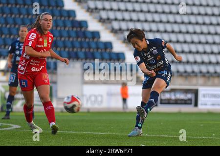 Linkoping, Svezia. 17 settembre 2023. Bilborsen Arena, Linkoping, Svezia, 9 settembre 2023: Yuka Momiki (29 Linkoping FC) nella partita nella Lega svedese OBOS Damallsvenskan il 9 settembre 2023 tra Linkoping FC e KIF Orebro alla Bilborsen Arena di Linkoping, Svezia (Peter Sonander/SPP) credito: SPP Sport Press Photo. /Alamy Live News Foto Stock