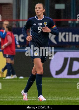 Dundee, Scozia, Regno Unito. 14 luglio 2023: Un'amichevole internazionale tra le donne scozzesi e le donne dell'Irlanda del Nord a Dens Park, Dundee. Foto Stock