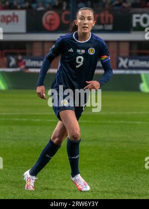 Dundee, Scozia, Regno Unito. 14 luglio 2023: Un'amichevole internazionale tra le donne scozzesi e le donne dell'Irlanda del Nord a Dens Park, Dundee. Foto Stock