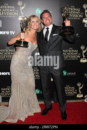 Beverly Hills, USA. 22 giugno 2014. Eileen Davidson & Billy Miller 41st Annual Daytime Emmy Awards - sala stampa - tenuto al Beverly Hilton Hotel Hotel il 22 giugno 2014. © Steven Bergman Credit: AFF/Alamy Live News Foto Stock