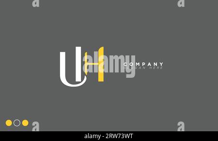 UH lettere alfabetiche iniziali logo monogramma Illustrazione Vettoriale