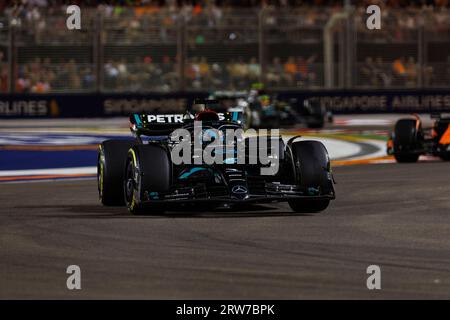 Circuito di Marina Bay Street, Singapore. 17 settembre 2023. 2023 Formula 1 Singapore Airlines Gran Premio di Singapore; giornata della gara; numero 63 pilota Mercedes AMG Petronas George Russell credito: Action Plus Sports/Alamy Live News Foto Stock