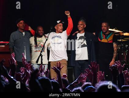 Felton, USA. 16 settembre 2023. Ben Harper & the Innocent Criminals si esibiscono durante il Mountain Sol Festival 2023 il 15 settembre 2023 a Felton, California. Foto: Casey Flanigan/imageSPACE/Sipa USA credito: SIPA USA/Alamy Live News Foto Stock