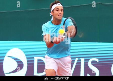 Buenos Aires, Argentina. 17 settembre 2023. Tomas Echeverry dell'Argentina durante la quarta partita di Coppa Davis al Buenos Aires Lawn Tennis Club (credito: Néstor J. Beremblum/Alamy Live News) Foto Stock