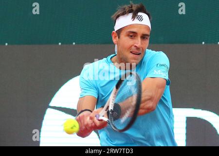 Buenos Aires, Argentina. 17 settembre 2023. Tomas Echeverry dell'Argentina durante la quarta partita di Coppa Davis al Buenos Aires Lawn Tennis Club (credito: Néstor J. Beremblum/Alamy Live News) Foto Stock