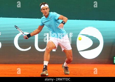 Buenos Aires, Argentina. 17 settembre 2023. Tomas Echeverry dell'Argentina durante la quarta partita di Coppa Davis al Buenos Aires Lawn Tennis Club (credito: Néstor J. Beremblum/Alamy Live News) Foto Stock