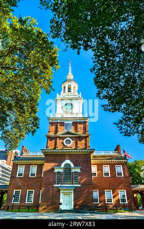 Independence Hall a Filadelfia, dove furono ratificate la dichiarazione di indipendenza e la Costituzione degli Stati Uniti Foto Stock