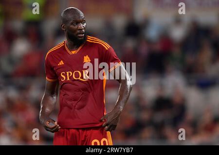 Roma, Italia. 17 settembre 2023. Romelu Lukaku della AS Roma durante la partita di serie A tra AS Roma e Empoli FC allo stadio Olimpico di Roma (Italia), 17 settembre 2023. Crediti: Insidefoto di andrea staccioli/Alamy Live News Foto Stock