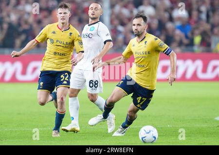 Genova, Italia. 16 settembre 2023. Genova, Italia, 16 settembre 2023: Milano Badelj (47 Genova) durante la partita di serie A tra Genoa CFC e SSC Napoli allo Stadio Marassi il 16 settembre 2023 a Genova (foto Mosca/SPP) credito: SPP Sport Press Photo. /Alamy Live News Foto Stock