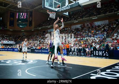 Murcia regione di Murcia Spagna 17 settembre 2023. UNICAJA Bsket Malaga vs Real Madrid Super Copa Basket Endesa Final Match Sports Palace Murcia 17 settembre 2023 crediti: Pascu Méndez/Alamy Live News Foto Stock