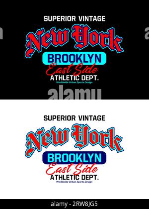 Design vintage college New York, tipografia grafica per t-shirt, poster, etichette, ecc. Illustrazione Vettoriale