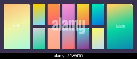 Sfumatura pastello vivace e delicata sfondo di colore uniforme per dispositivi, pc e smartphone moderni Illustrazione Vettoriale