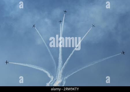 Mosnov, Repubblica Ceca. 16 settembre 2023. Primo giorno dei giorni NATO a Ostrava e Czech Air Force Days, il più grande evento di sicurezza in Europa all'aeroporto di Mosnov, Repubblica Ceca, 16 settembre 2023. Crediti: Jaroslav Ozana/CTK Photo/Alamy Live News Foto Stock