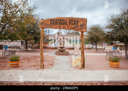 Bandera, USA, gennaio 27 2019: Bandera è una piccola città del Texas considerata la "capitale mondiale dei cowboy" Foto Stock