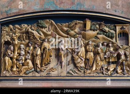 L'altare di S.. Giovanni Battista di Ludwig Juppe nella Elsiabethkirche, Marburgo, Assia, Germania l'altare di San Giovanni Battista di Ludwig Foto Stock