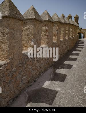 Arta, Mallorca, Spagna - 10 luglio 2023: Bastioni e Castellazioni a Santuari de Sant Salvador, Arta, Mallorca Foto Stock