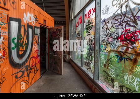 Skatepark Pragfriedhof a Stoccarda, Baden-Württemberg, Germania Foto Stock