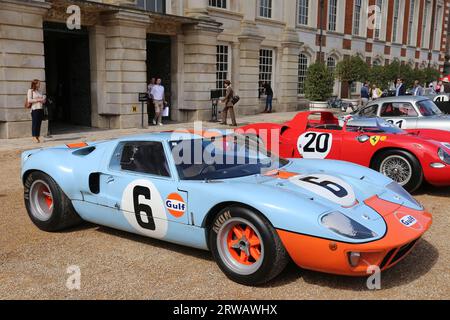 Ford GT40 (1968) (vincitore le Mans 1968 e 1969), Concours of Elegance 2023, Hampton Court Palace, Londra, Regno Unito, Europa Foto Stock