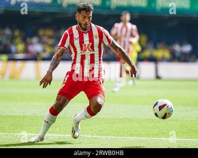 Luis Suarez dell'UD Almeria durante la partita di la Liga tra Villarreal CF e UD Almeria ha giocato al la ceramica Stadium il 17 settembre 2023, a Villarreal, in Spagna. (Foto di Jose Torres /PRESSINPHOTO) Foto Stock