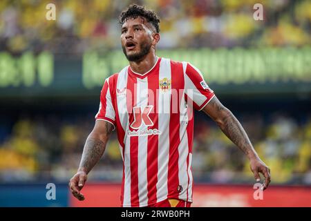 Villarreal, Spagna. 17 settembre 2023. Luis Suarez dell'UD Almeria durante la partita di la Liga tra Villarreal CF e UD Almeria ha giocato al la ceramica Stadium il 17 settembre 2023, a Villarreal, in Spagna. (Foto di Jose Torres /PRESSINPHOTO) crediti: PRESSINPHOTO SPORTS AGENCY/Alamy Live News Foto Stock