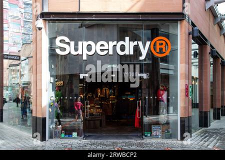 Ingresso al negozio Superdry a Princesshay Exeter Foto Stock