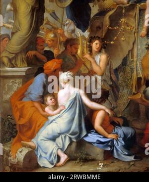 Harles le Brun -- ingresso di Alessandro in Babilonia (Trionfo di Alessandro) 1665, DETTAGLIO Foto Stock