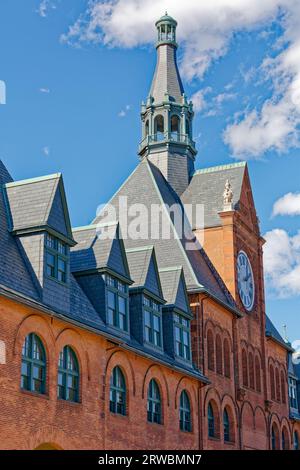 Terminal Central Railroad of New Jersey: Dettagli sul tetto. Foto Stock