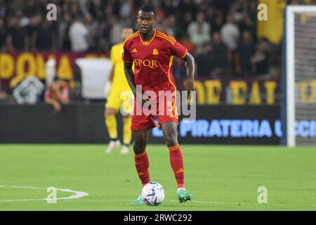 Roma, Lazio. 17 settembre 2023. Evan Ndicka dell'AS Roma durante la partita di serie A tra Roma e Empoli allo stadio Olimpico, Italia, 17 settembre 2023. AllShotLive/Sipa USA credito: SIPA USA/Alamy Live News Foto Stock