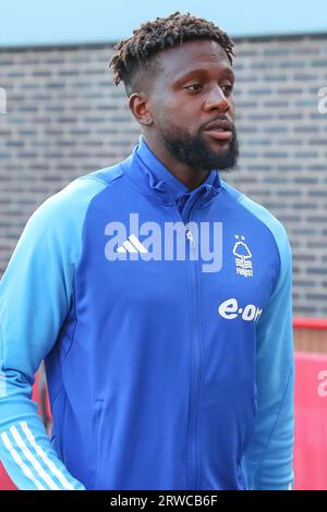 Nottingham, Regno Unito. 18 settembre 2023. Divock Origi #27 di Nottingham Forest arriva davanti al match di Premier League Nottingham Forest vs Burnley al City Ground, Nottingham, Regno Unito, 18 settembre 2023 (foto di Gareth Evans/News Images) a Nottingham, Regno Unito il 18 settembre 2023. (Foto di Gareth Evans/News Images/Sipa USA) credito: SIPA USA/Alamy Live News Foto Stock