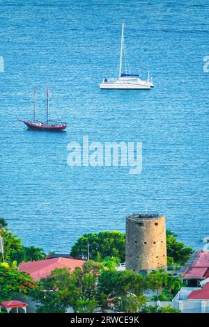 Blackbeard's Castle a Charlotte Amalie, St Thomas Island, Isole Vergini americane. Foto Stock