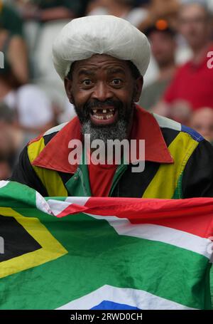 Sostenitore Sud Africa durante la Coppa del mondo 2023, partita di rugby a 15 Pool B tra SUDAFRICA e ROMANIA il 17 settembre 2023 al Matmut Atlantique di Bordeaux , Francia - foto Laurent Lairys / DPPI Foto Stock