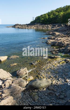 Costa di Solway vicino a Kirkudbright, Dumfries e Galloway, Scozia Foto Stock