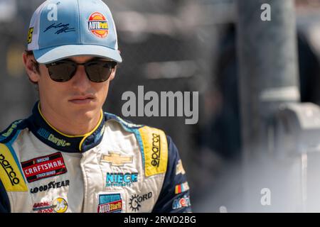 Kansas City, Kansas, Stati Uniti. 8 settembre 2023. NASCAR Craftsman Truck Series driver, Lawless Alan (45) scendi in pista per la Kansas Lottery 200 all'autodromo di Kansas City, Kansas City. (Immagine di credito: © Logan T Arce Grindstone Media GR/ASP) SOLO USO EDITORIALE! Non per USO commerciale! Foto Stock