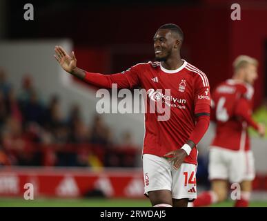 Nottingham, Regno Unito. 18 settembre 2023. Callum Hudson-Odoi di Nottingham Forest al Nottingham Forest contro Burnley, EPL match, al City Ground, Nottingham, Notts. Credito: Paul Marriott/Alamy Live News Foto Stock