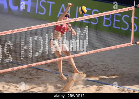 Katharina Schutzenhofer (Austria). Beach Volley. Campionati europei di Monaco 2022 Foto Stock