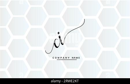 Ci, IC Abstract Letters Logo Monogram Illustrazione Vettoriale