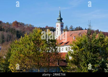 Kloster Schaeftlarn, Bayern, Deutschland, Schaeftlarn Abbey, Baviera, Germania Foto Stock