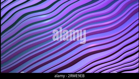Sfondo astratto di gradiente diagonale viola insolite linee luminose e belle e onde in movimento. Foto Stock
