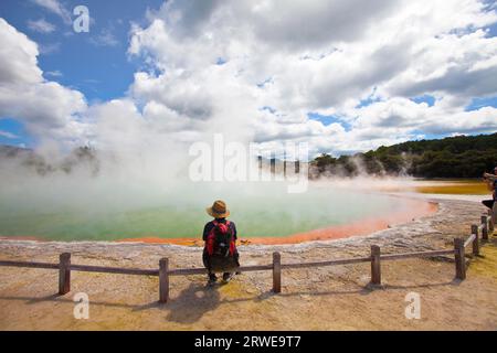 Area geotermica Rotorua, nuova Zelanda Foto Stock